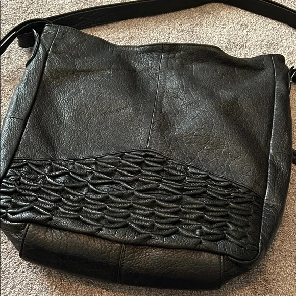 Day & Mood Black Leather Hobo Bag - Picture 4 of 9